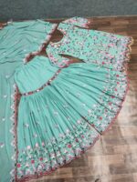 Designer Palazzo Party Wear Embroidery Sequence Work 3 Piece Set