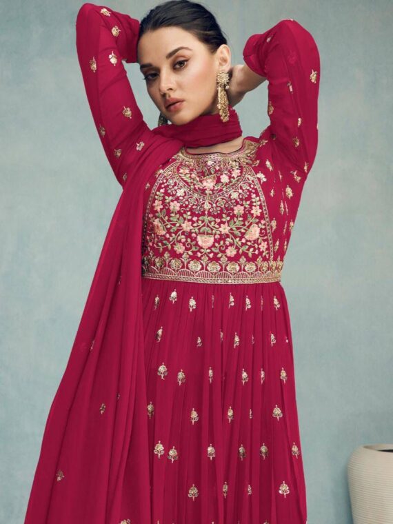 Nayra Cut Pattern with Lehenga Embroidery Sequence Work 3 Piece Set