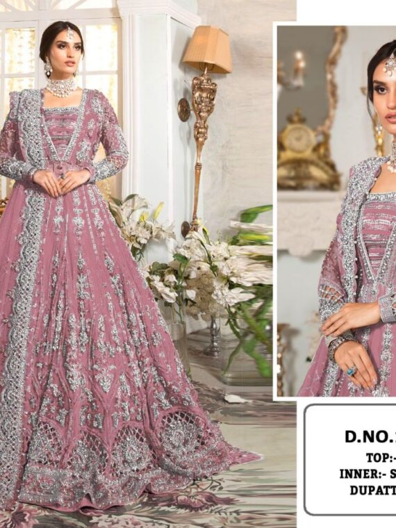 Bollywood Designer Gown with heavy Embroidery Sequence 2 Piece Set