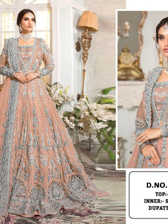 Bollywood Designer Gown with heavy Embroidery Sequence 2 Piece Set