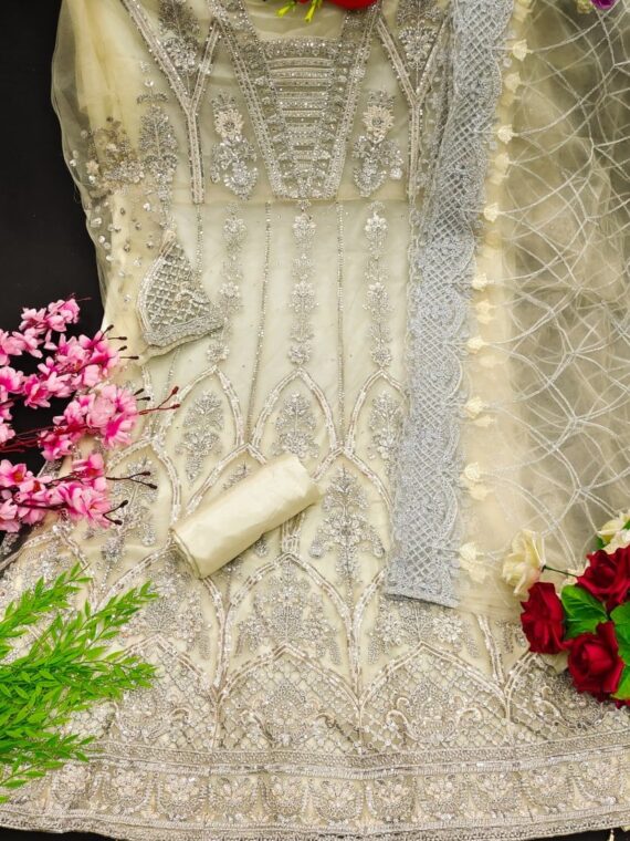 Bollywood Designer Gown with heavy Embroidery Sequence 2 Piece Set