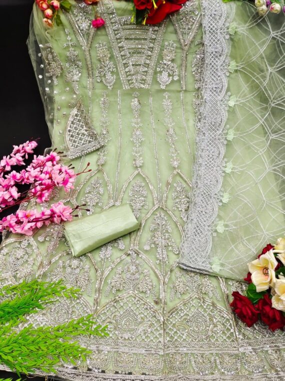 Bollywood Designer Gown with heavy Embroidery Sequence 2 Piece Set