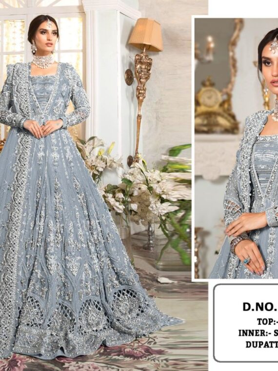 Bollywood Designer Gown with heavy Embroidery Sequence 2 Piece Set