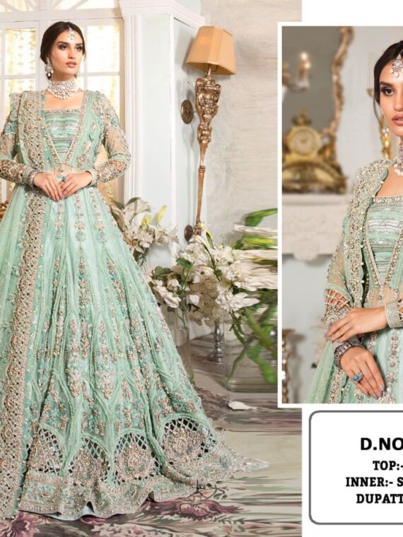 Bollywood Designer Gown with heavy Embroidery Sequence 2 Piece Set