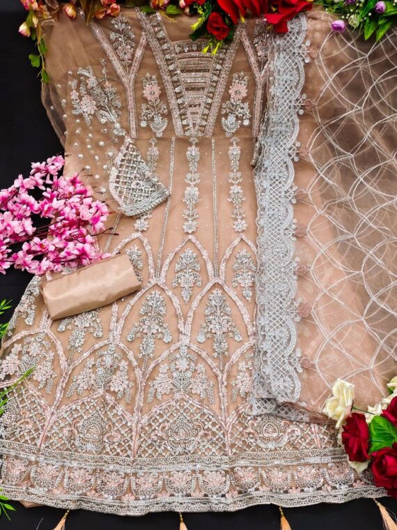 Bollywood Designer Gown with heavy Embroidery Sequence 2 Piece Set