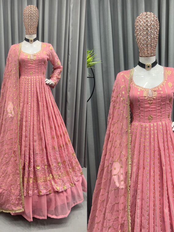 Designer Lehenga Suit Faux Georgette with Thread & Sequence work 3 Piece Set 