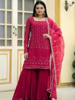 Premium Designer Sarara Suit Sequins Embroidered & Gota-Patti Work 3 Piece SetÂ
