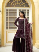 Premium Designer Sarara Suit Sequins Embroidered & Gota-Patti Work 3 Piece SetÂ