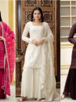 Premium Designer Sarara Suit Sequins Embroidered & Gota-Patti Work 3 Piece SetÂ