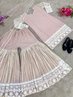 Sarara Designer Party looks Lakhnavi Thread Embroidery Work 3 Piece Set