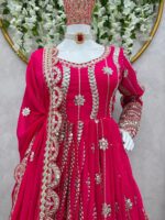 Designer Gown Embroidery thread Work with Seuqnce Foux Georgette 2 Piece SetÂ