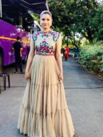 Ankita Lokhande Bollywood Designer Gown Faux Georgette 2 Piece Set 