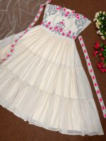 Ankita Lokhande Bollywood Designer Gown Faux Georgette 2 Piece Set 