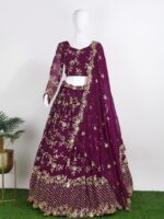 Lehenga Choli Heavy Georgette Embroidery and Sequence Work 3 Piece Set