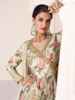 Bollywood Designer Fox Georgette & digital print with Embroidery sequence work 2 Piece Set