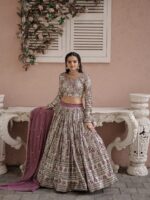 Bollywood Designer Party Wear Lehenga Choli With Sequence Embroidered work 3 Piece Set
