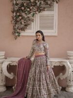 Bollywood Designer Party Wear Lehenga Choli With Sequence Embroidered work 3 Piece Set