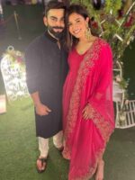 Bollywood Designer Anushka Sharma Kurti Set Cotton With Embroidery 3 Piece Set