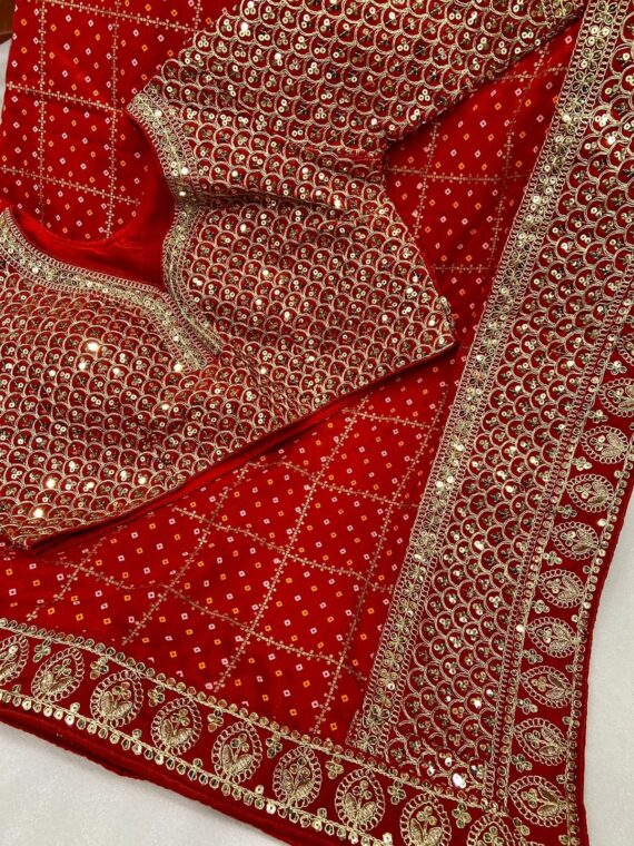 Designer Saree with Blouse Heavy Embroidery Work Mahaveer silks 