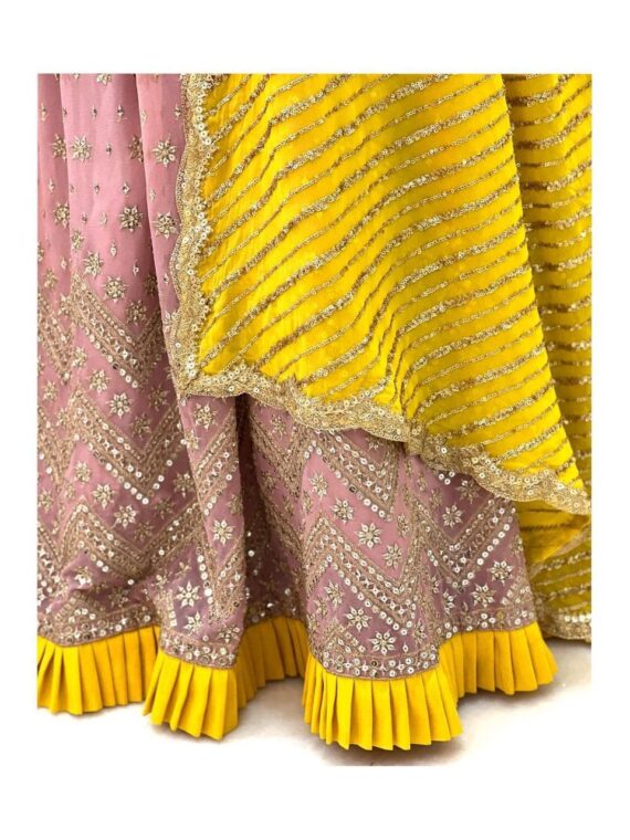 Designer Gown On Heavy Georgette With Thread with Sequence work 2 Piece Set