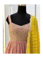 Designer Gown On Heavy Georgette With Thread with Sequence work 2 Piece Set